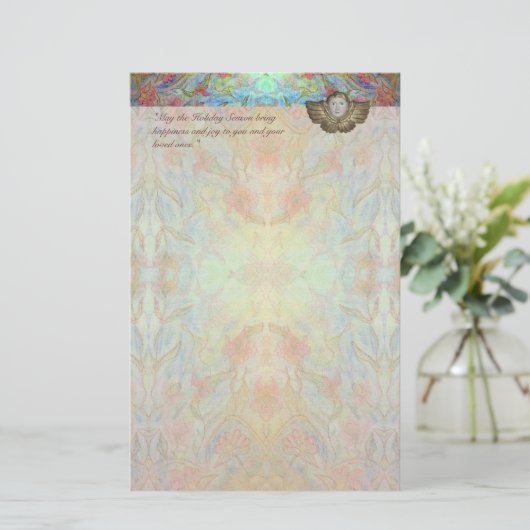 天使のクリスマスの筆記用紙 便箋 (スタンド正面)