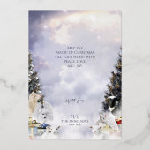 天使のクリスマスイブ、トリコラーコリーエンジェル – 箔シーズンカード (裏面)