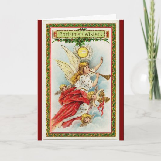 天使のクリスマスウィッシュのホリデーカード シーズンカード (正面)