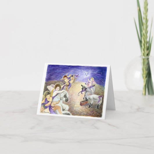 天使のクリスマスカード シーズンカード (正面)