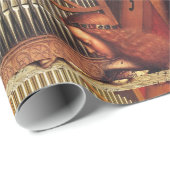 天使のクリスマスパーチメントを作る音楽 ラッピングペーパー (ロールコーナー)