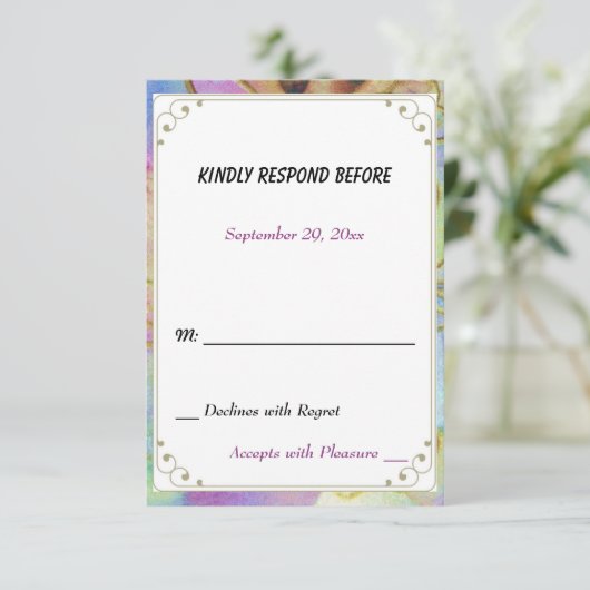 天使のクリスマスパーティーRSVP応答 出欠カード (スタンド正面)