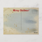 天使のクリスマスメリーとキャンドルライトのイエス ポストカード (裏面)