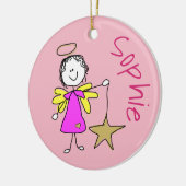 天使のクリスマス装飾 セラミックオーナメント (左)