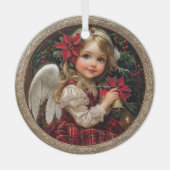 天使のクリスマス ガラスオーナメント (正面)