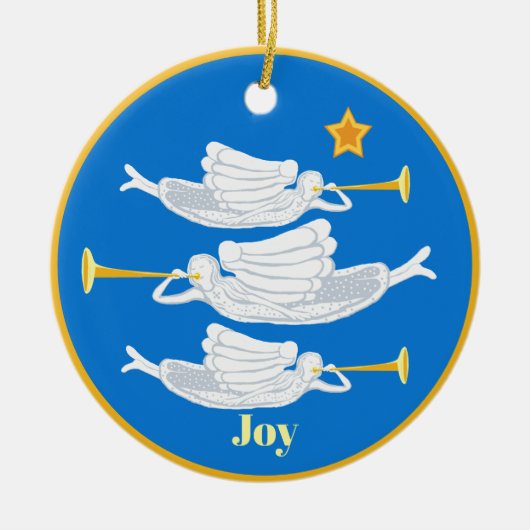 天使のクリスマス セラミックオーナメント (正面)