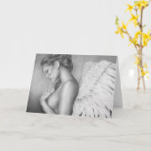 天使のグリーティングカードの悲しみ カード (黄色い花)