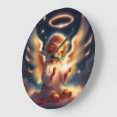 天使のグローの壁時計 ラージ壁時計 (傾斜)