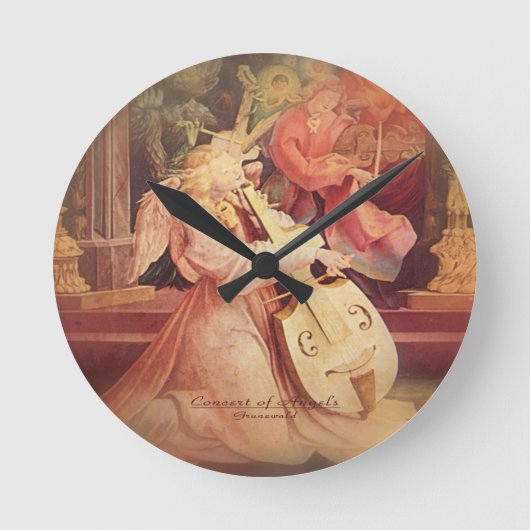 天使のコンサート ラウンド壁時計 (正面)
