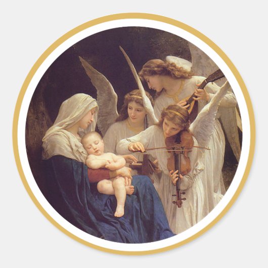 天使のステッカーの歌 ラウンドシール (正面)