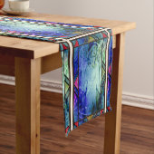 天使のステンドグラスのテーブルのランナー ショートテーブルランナー (インサイチュ)