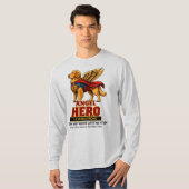 天使のスーパーヒーローデザイン Tシャツ (正面フル)