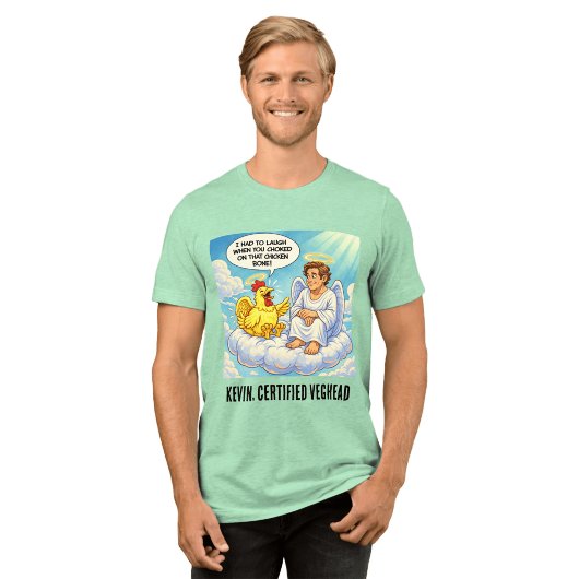 天使のチキンが天国でジョーク トライブレンドＴシャツ