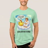 天使のチキンが天国でジョーク トライブレンドＴシャツ (正面)