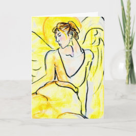 天使のテンプレートのクリスマスカード シーズンカード