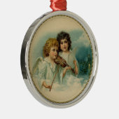 天使のデュエットのクリスマスのオーナメント メタルオーナメント (右)