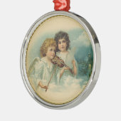 天使のデュエットのクリスマスのオーナメント メタルオーナメント (左)