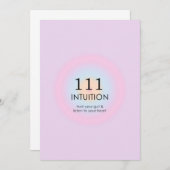 天使のナンバーズ111直感 招待状 (正面/裏面)