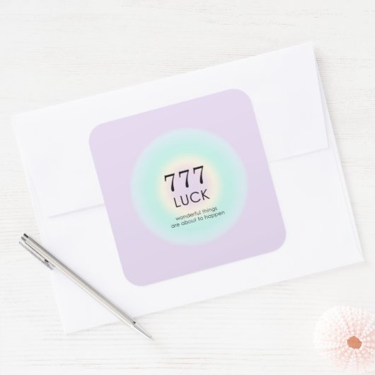天使のナンバーズ777運 スクエアシール (封筒)