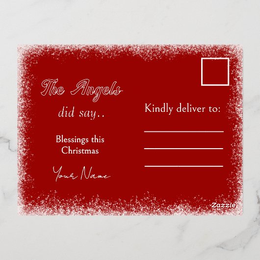 天使のノエルは言った 箔シーズンポストカード (裏面)