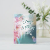 天使のハグ 祈り 意図 美しい水彩画 ポストカード (スタンド正面)