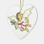 天使のハリネズミのオーナメント セラミックオーナメント (左)