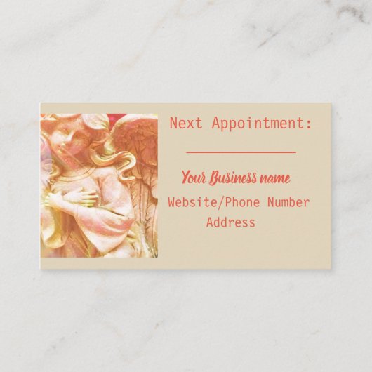 天使のハートのホリスティックな霊魂の健康マッサージ 名刺 (裏面)