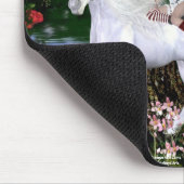 天使のハートのユニコーンの白い美しい4 マウスパッド (コーナー)