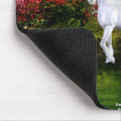 天使のハートのユニコーンの白い美しい7 マウスパッド (コーナー)