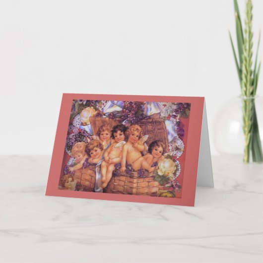 天使のバレンタインのバスケット シーズンカード (正面)