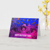 天使のバレンタインデーのグリーティングカード カード (黄色い花)