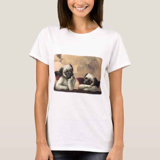 天使のパグの天使のギフト項目 Tシャツ (正面)