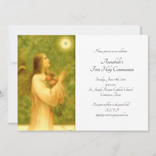 天使のパン第一聖餐式 招待状 (正面)