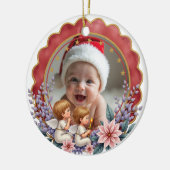天使のファースト・ノエル 赤ちゃんのクリスマス1st Xmas 両面 セラミックオーナメント (左)