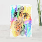 天使のフルートのすべての行事の挨拶状 サンキューカード (正面)