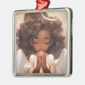 天使のブラックエンジェルクリスマスデライト メタルオーナメント (左)