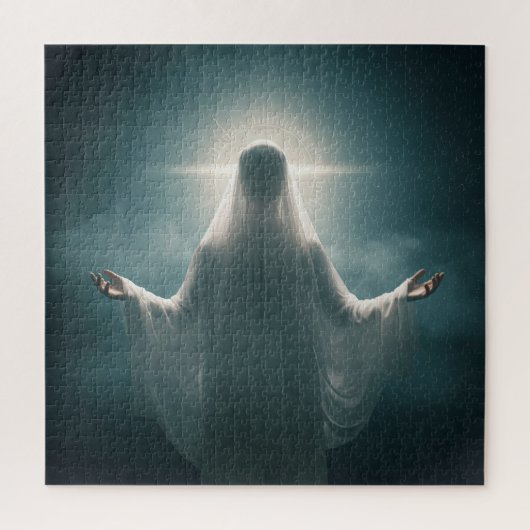 天使のベッドの精神の持ち上げ腕の雲の上 ジグソーパズル (縦)