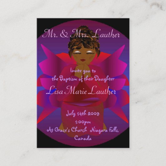 天使のベビーの洗礼I 名刺 (正面)