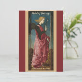 天使のホリデー ブレッシング ゴールド バーガンディ カスタム カード (スタンド正面)