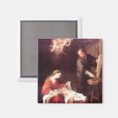 天使のマグネットと神聖な家族ヴィンテージ マグネット (正面/裏面)