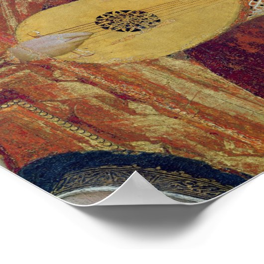 天使のミュージシャン絵画はヴァージンと子供の ポスター (角)