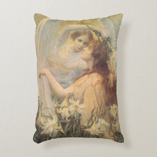 天使のメッセージ by George Swinstead, ヴィンテージアート アクセントクッション (正面(垂直))