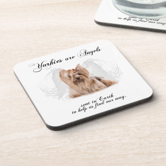 天使のヨークシャーテリアのコースター コースター (左側)