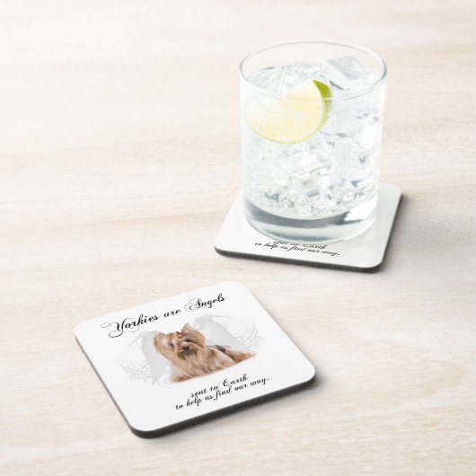 天使のヨークシャーテリアのコースター コースター (右側)