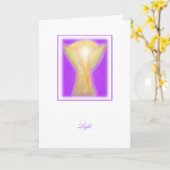 天使のライトの挨拶状 カード (黄色い花)