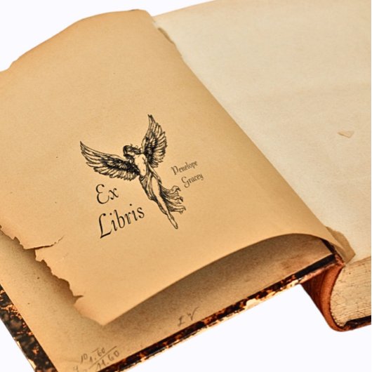 天使のライン描き ラバースタンプ