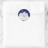 天使のラティステッカー ラウンドシール (バッグ)