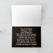 天使のレトロのChristrmasカードによって訪問される羊飼い シーズンカード (内部)