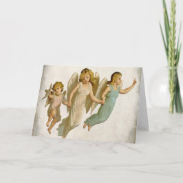 天使のヴィンテージの休日のクリスマスの芸術 シーズンカード