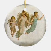 天使のヴィンテージの休日のクリスマスの芸術 セラミックオーナメント (裏面)
